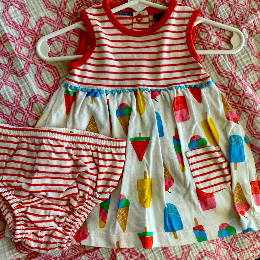 Mini Boden ice cream set 0-3 months